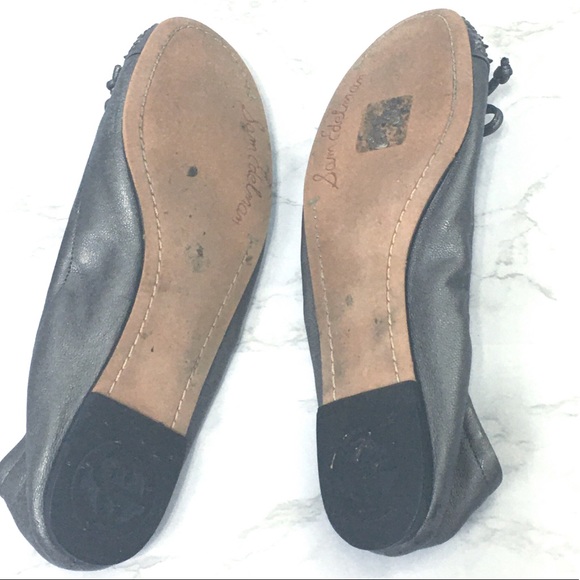 SAM EDELMAN Beatrix Gray Metallic Studded Ballet Flats - Picture 6 of 7